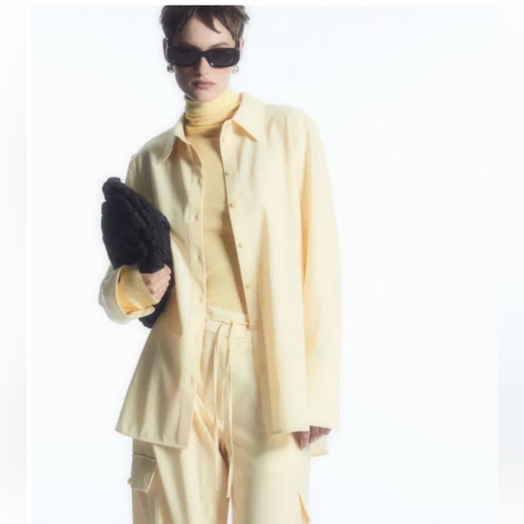 Cos oversized butter yellow button down - Picture 3 of 8